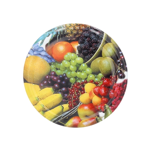 Chomik Kpl. 10 Крышек Fi 82 Фрукты декор /1208/8664/9520/ 2351/, CAP1082OW3 - Home Club