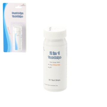 Chomik Тестер для бассейна в полосках 2 в 1: ph, щелочность (50 полосок), LAR2771 - Home Club