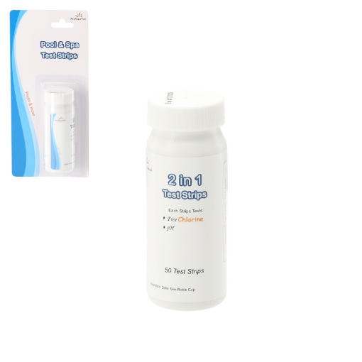 Chomik Тестер для бассейна в полосках 2 в 1: ph, щелочность (50 полосок), LAR2771 - Home Club