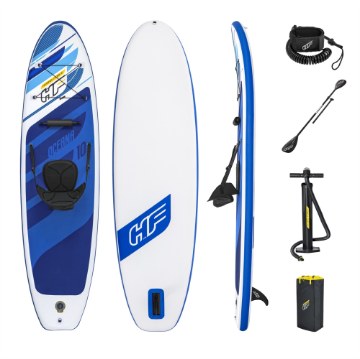 Bestway Доска для плавания Oceana 305 x 84 x 12 см (доска, весло, насос, рюкзак, ремешок, ласта, комплект), BES65350 - Home Club