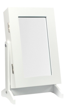 Chomik Шкафчик для украшений с зеркалом, белый, 21 x 15 x 35 см, PHO5775 - Home Club