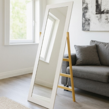 Chomik Зеркало Стоячее Деревянные Ножки Лестница 54 x 41 x 157 См, PHO9757 - Home Club