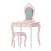 Chomik Мала Косметична Туалетна Скринька Рожева З Дзеркалом + Табуретка, PHO0403 - Home Club, зображення 2