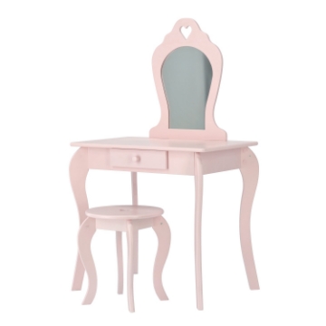 Chomik Маленькая косметическая туалетка розового цвета со зеркалом и табуреткой, PHO0403 - Home Club
