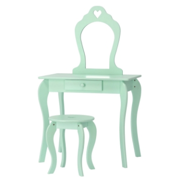 Chomik Маленькая косметическая туалетка мятного цвета со зеркалом и табуреткой, PHO3549 - Home Club
