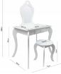 Chomik Мала Косметична Туалетна Скринька М'Ятна З Дзеркалом + Табуретка, PHO3549 - Home Club, зображення 10