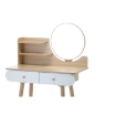 Chomik Косметична Туалетна Столік З Дзеркалом 80 x 40 x 120 См Дерев'Яний/Білий, PHO7865 - Home Club, зображення 8