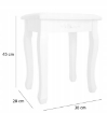 Chomik Табурет Вінтаж Білий 38 x 28 x 45 см, PHO8447 - Home Club, зображення 4