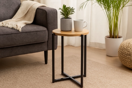 Chomik Круглый столик с металлической основой, диаметр 29 см, высота 42 см., MUT6606 - Home Club