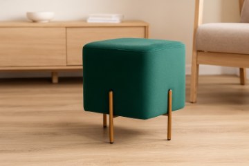 Chomik Квадратный пуф на ножках 35 x 35 x 40 см, темно-зеленый, PHO3895 - Home Club