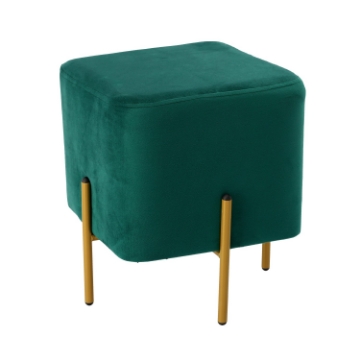 Chomik Квадратный пуф на ножках 35 x 35 x 40 см, темно-зеленый, PHO3895 - Home Club