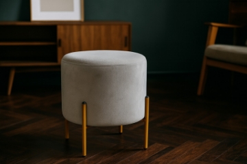 Chomik Круглый пуф на ножках, 35 x 40 см, серый, PHO3918 - Home Club