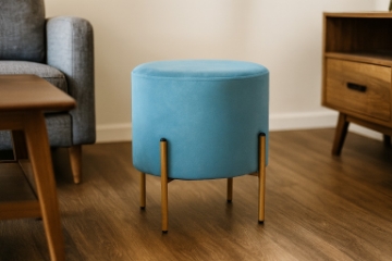 Chomik Круглый пуф на ножках, 35 x 40 см, морской цвет, PHO3925 - Home Club