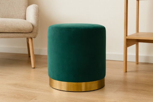 Chomik Кругла Пуфка 35 x 40 См Темно-Зелена, PHO3932 - Home Club