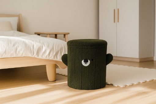 Chomik Складна Табуретка З Ящиком 28 x 28 x 34 См Зелена, PHO4267 - Home Club