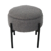 Chomik Кругла Пуфка На Металевих Ніжках 28 x 31 См Сіра, PHO8755 - Home Club, зображення 3