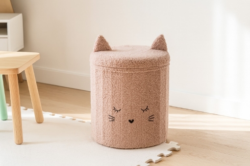 Chomik Складна Табуретка Зі Сховищем 28 x 28 x 34 См Рожева, PHO4236 - Home Club