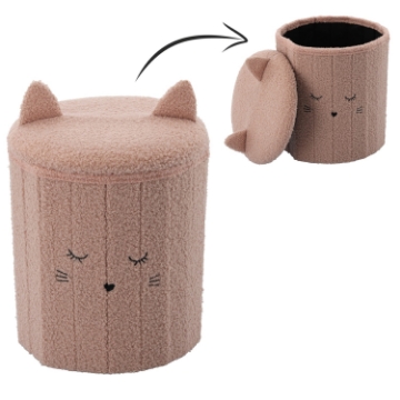 Chomik Складная табуретка с ящиком для хранения 28 x 28 x 34 см, розовая, PHO4236 - Home Club