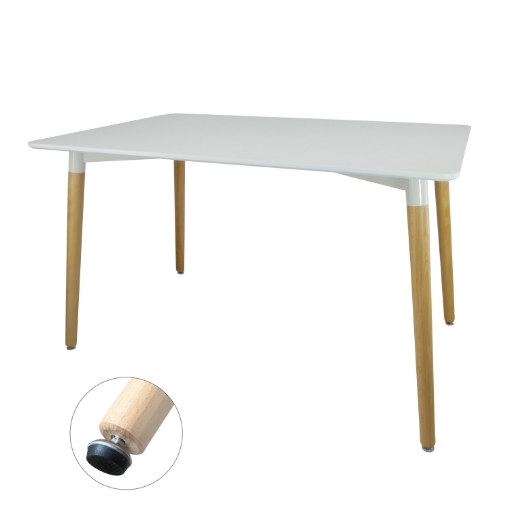 Chomik Прямокутний Стіл 120 x 80 x 74 см - Білий, FAT1132 - Home Club