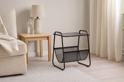 Chomik Боковий Стілок З Газетником 40 x 40 x 55 См Чорний, LOF1197 - Home Club