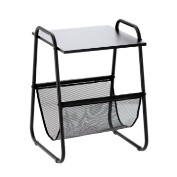 Chomik Боковой Столик С Журнальником 40 x 40 x 55 См Черный, LOF1197 - Home Club