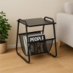 Chomik Боковий Стілок З Газетником 40 x 40 x 55 См Чорний, LOF1197 - Home Club, зображення 4