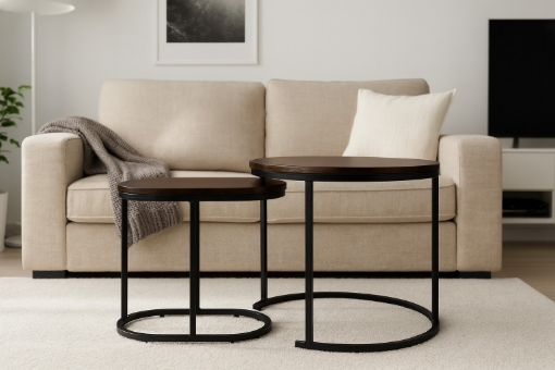 Chomik Двочастиний Кавовий Стілок Круглий + Овальний Брунатний, FAT1988 - Home Club