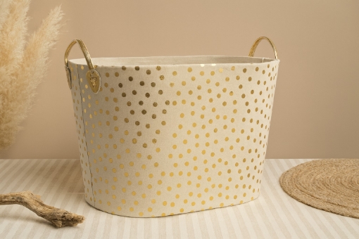 Chomik Кошка Для Белья/Игрушек 38 x 48 x 34 См В Пункты Золотой/Серебряный, NIZ4885 - Home Club