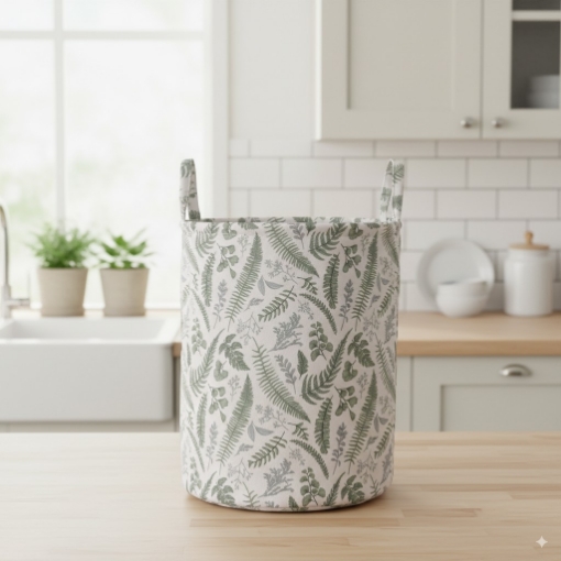 Chomik Кошик Для Білизни/Іграшок 34 x 46 См Круглий Листя Розмір М, NIZ4960 - Home Club