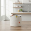 Chomik Корзина для белья/игрушек 27 x 24 см, круглая, белая с цветным узором, размер S, NIZ4984 - Home Club, изображение 2