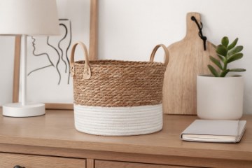 Chomik Плетений кошик 26 x 23 x 22/27 см з морської трави, LIS9326 - Home Club