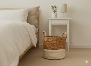 Chomik Плетеная корзина 28 x 26 x 25/32 см из морской травы, LIS9333 - Home Club