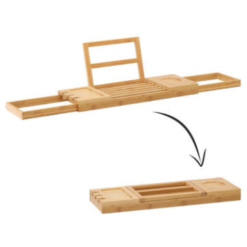 Chomik Бамбуковый Разбираемый Поднос Для Ванны 50/92 x 18 x 4 см, MUT6576 - Home Club