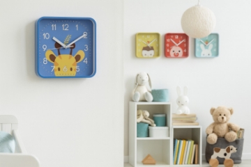 Chomik Детский Настенный Часы Квадратные 20,2 x 20,2 x 3,5 См, 4 Различных Дизайна, ZEG4603 - Home Club