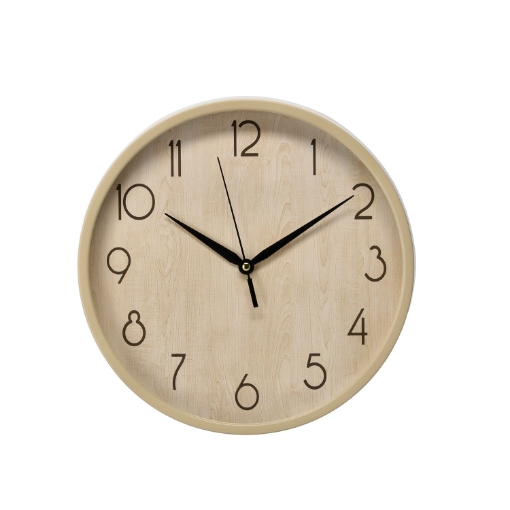 Chomik Настенные Часы Круглые 30,5 x 30,5 x 4,3 См Кремовые, ZEG4665 - Home Club