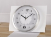 Chomik Настенные Часы Круглые 30,5 x 30,5 x 4,3 См Белые С Серебряной Рамкой, ZEG4672 - Home Club, изображение 6