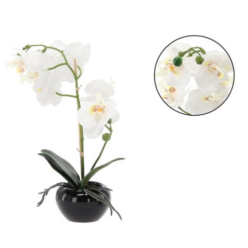 Chomik Искусственный цветок - белый орхидея 30 см, HID4795 - Home Club