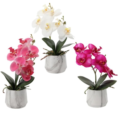Chomik Искусственный цветок - орхидея, набор из 3 цветов, 28 см, HID2981 - Home Club