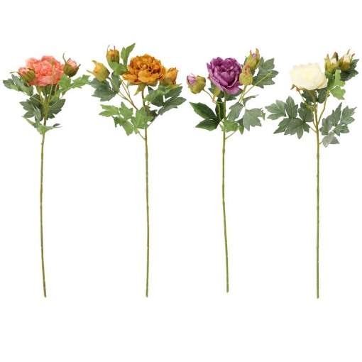 Chomik Штучна Гілка - Букет З 4 Півоній Різних Кольорів, HID4113 - Home Club