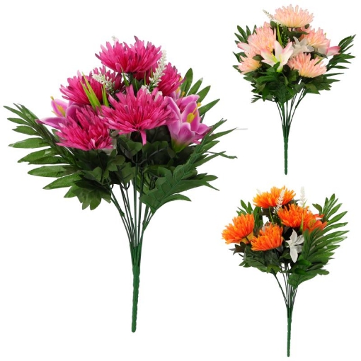 Chomik Штучна Гілка - Букет Лілій І Хризантем 42 x 24 x 24 См Мікс Кольорів, HID3123 - Home Club