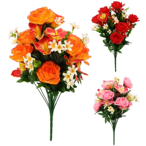 Chomik Штучна Гілка - Букет Троянд І Орхідей 52 x 27 x 27 См Мікс Кольорів, HID3154 - Home Club