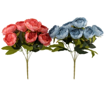 Chomik Искусственная ветка - букет из 7 пивоний 43 см, смешанные цвета, HID4151 - Home Club