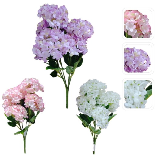Chomik Искусственная ветка - букет гидрангеи разных цветов, HID3382 - Home Club