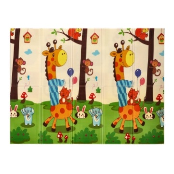 Chomik Двусторонняя образовательная коврик 150x200x1 см, складная, с изображением животных + сумка, KID4336 - Home Club