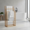Chomik Стойка Для Полотенец Бамбуковая 3 Уровня 42 x 24 x 82 См, MUT6552 - Home Club, изображение 5