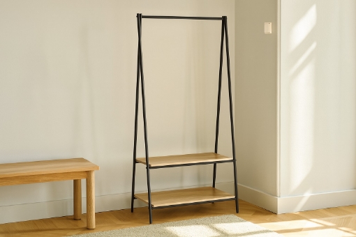 Chomik Стоячий Вешалка С 2 Полочками 80 x 40 x 160 См, LOF1166 - Home Club