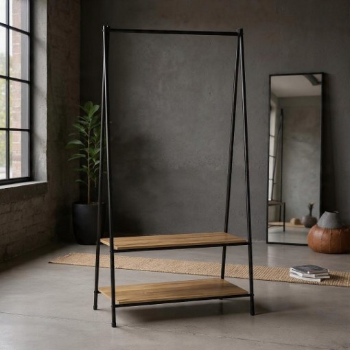 Chomik Стояча вішалка з 2 полицями 80x40x160 см, LOF1166
