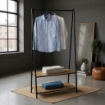 Chomik Стоячий Вешалка С 2 Полочками 80 x 40 x 160 См, LOF1166 - Home Club, изображение 9
