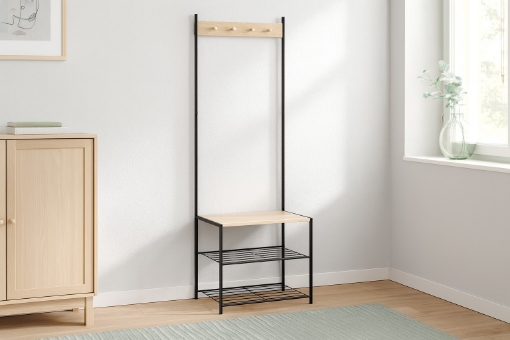 Chomik Стоячий Вешалка С 3 Полочками 60 x 40 x 175 См, LOF1173 - Home Club