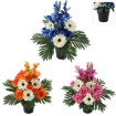 Chomik Искусственный букет цветов в горшке 43 см, разноцветный, HID2928 - Home Club, изображение 7